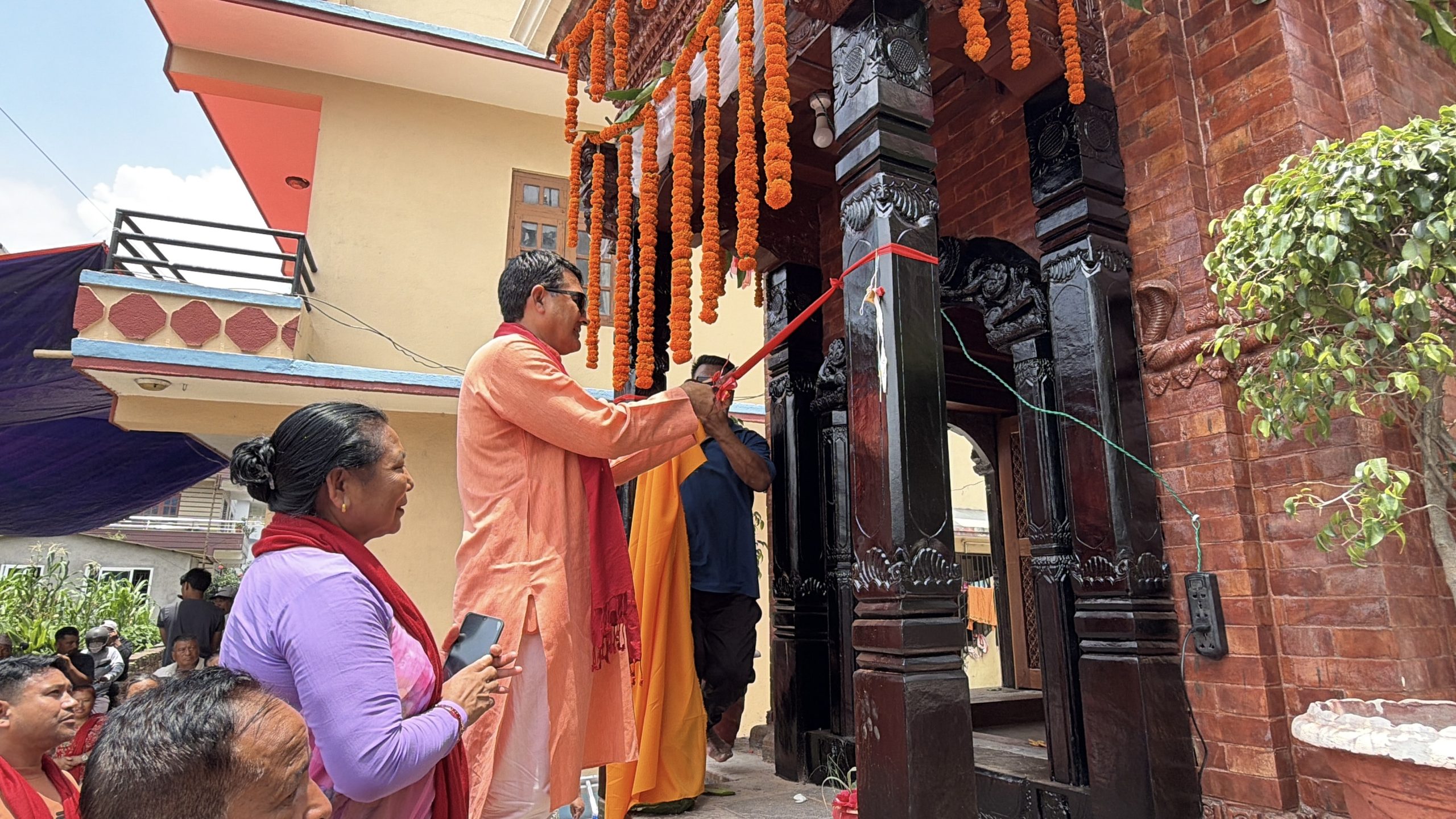 गोकर्णेश्वर–४ मा ४० लाखको लागतमा निर्मित शिखर शैलीको कृष्ण मन्दिर उद्घाटन