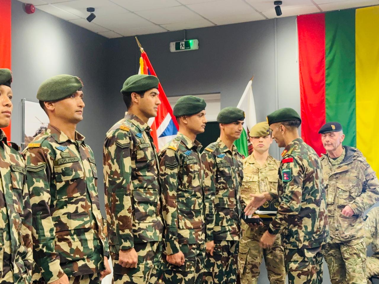 बेलायतमा भएको 'क्याम्ब्रियन गस्ती अभ्यास'मा नेपाली सेनालाई स्वर्ण पदक