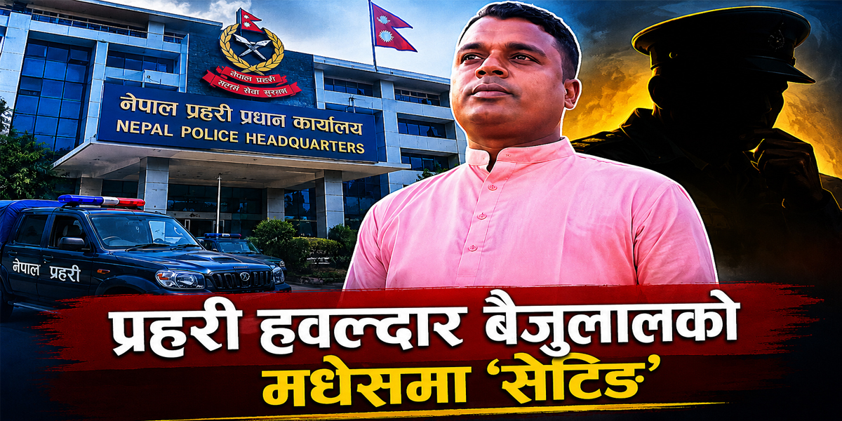 प्रहरी हेडक्वार्टरलाई नटेर्ने विवादित प्रहरी हवल्दार बैजुलाल, मधेसमा तस्करसँग ‘सेटिङ’ !