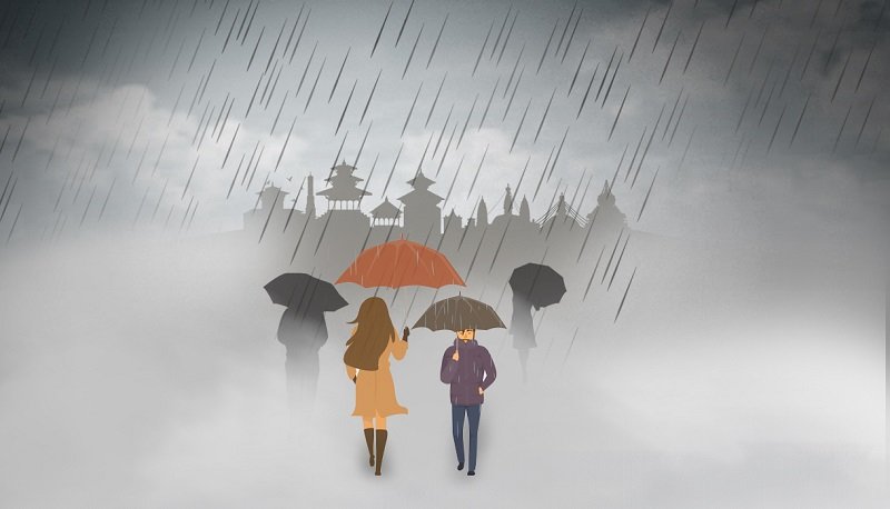 बागमतीसहित ४ प्रदेशमा दिउँसो र राति मध्यम वर्षाको सम्भावना