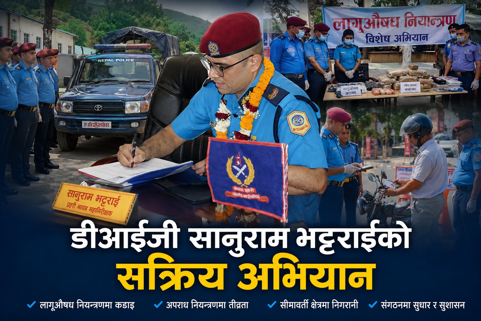 एक महिनामै सुधारको अनुभूति : सुदूरपश्चिममा डीआईजी भट्टराईको सक्रिय अभियान
